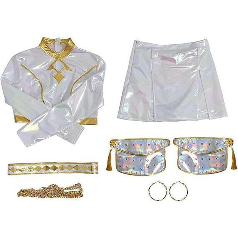 Pearl White Kids Halloween Role Playing Costume Adorable Demon Cosplay Cute Stage Outfit