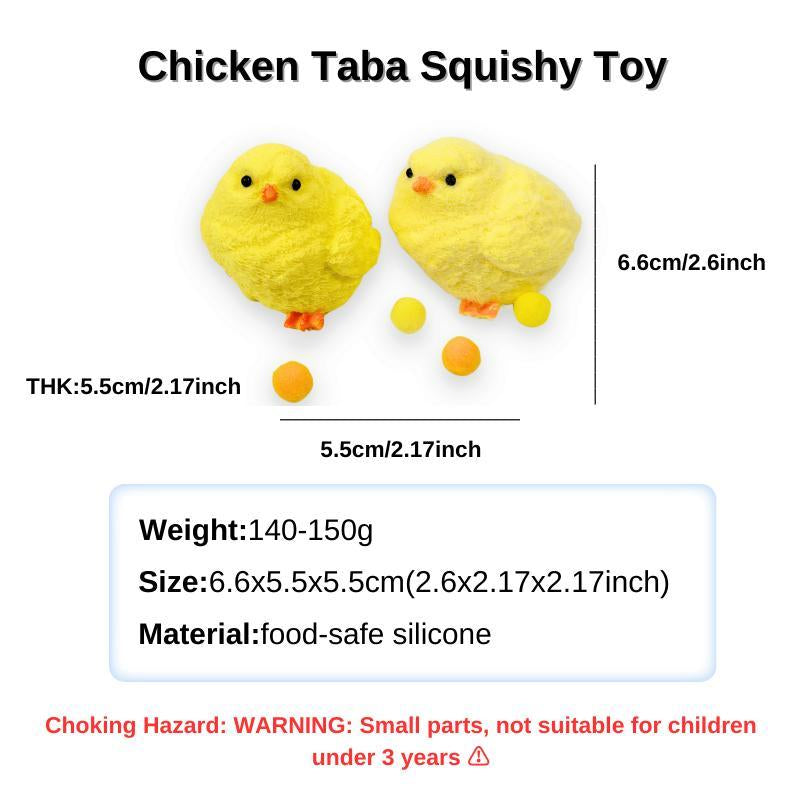 Yoyosquishy Handmade Animal Silicone Sticky Chicken Taba Squishy Toys for Stress Relief