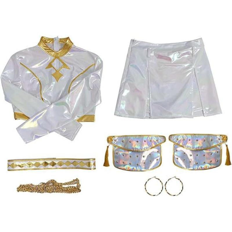 Pearl White Kids Halloween Role Playing Costume Adorable Demon Cosplay Cute Stage Outfit