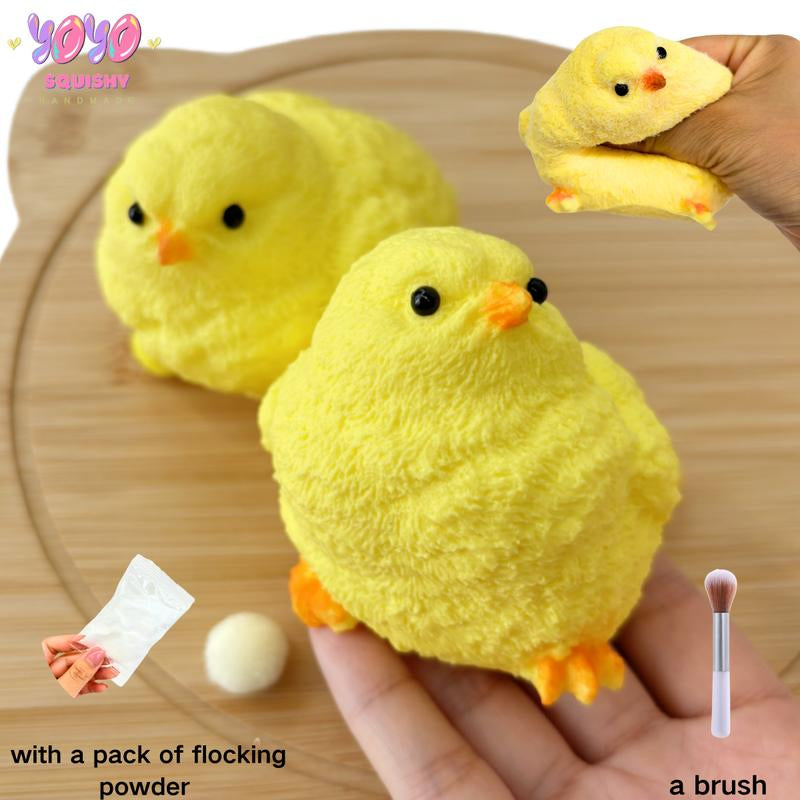Yoyosquishy Handmade Animal Silicone Sticky Chicken Taba Squishy Toys for Stress Relief