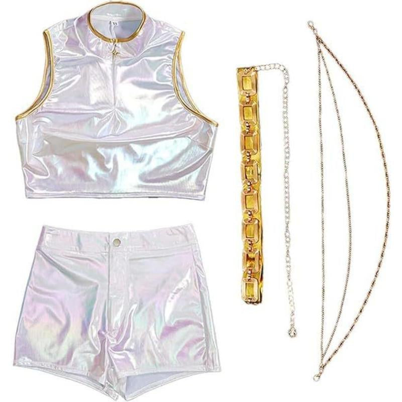 Pearl White Kids Halloween Role Playing Costume Adorable Demon Cosplay Cute Stage Outfit